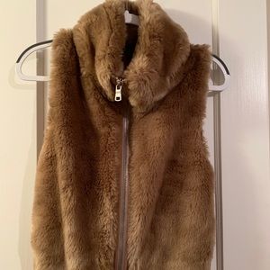 Armani exchange faux fur vest